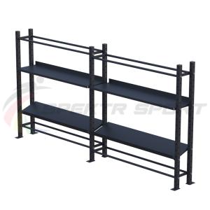 Купить Модульный стеллаж для гантелей, гирь и медболов 3780х430х1950 (2 секции) в Суоярви 