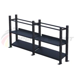 Купить Модульный стеллаж для гантелей, гирь и медболов 3780х430х1200 (2 секции) в Суоярви 