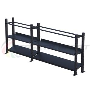 Купить Модульный стеллаж для гантелей, гирь и медболов 3180х430х1200 (2 секции) в Суоярви 